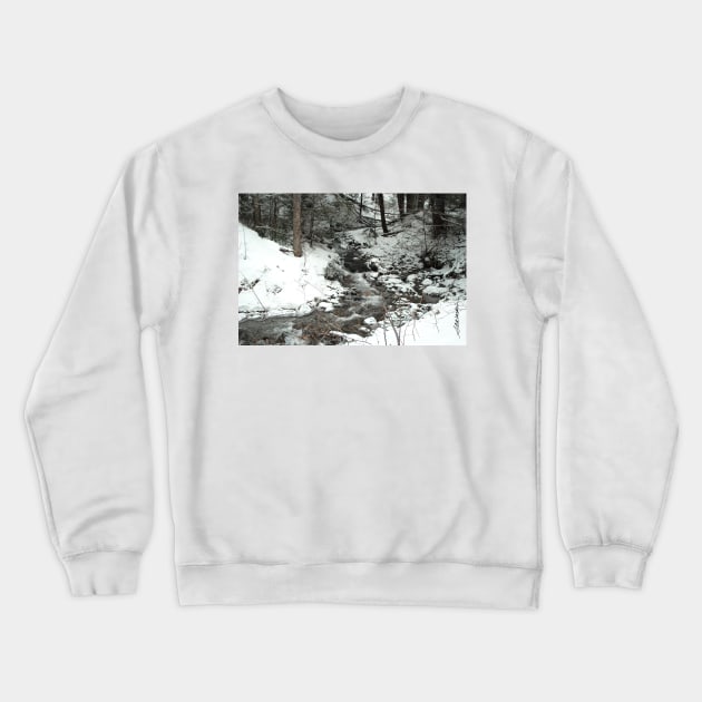 Winter Stream Crewneck Sweatshirt by srwdesign